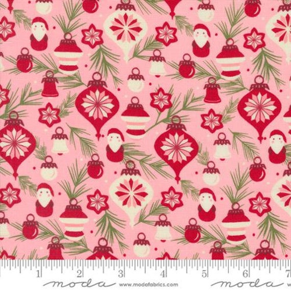 Once Upon Christmas, Baubles On Branches Novelty Ornaments, in Princess, Moda, sold by the 1/2 yard or the yard