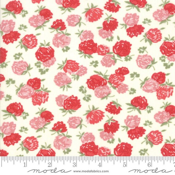 At Home Cream Red 55203 16 Moda by Bonnie and Camille Sold 