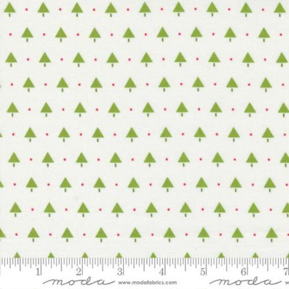 Merry Little Christmas, Christmas Trees, in Cream, by Bonnie & Camille, 55246 19, Moda, sold by the 1/2 yard or the yard