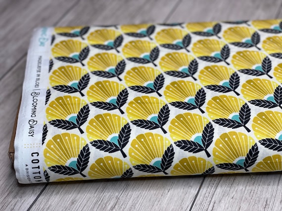 On a Spring Day - Blooming Daisy - Sunrise Fabric-LV400-SU2- Cotton and Steel- RJR- Sold by the 1/2 yard or the yard
