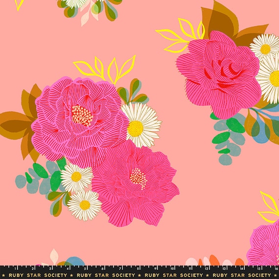 108" Camellia WIDEBACK Balmy, RS0036 11 Ruby Star, By Melody Miller, Moda Fabrics, sold by the 1/2 yard or the yard