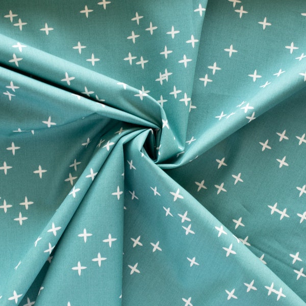 Birch Organic Fabrics, Birch Basics 2021, Wink Teal, Sold by the 1/2 yard or the yard