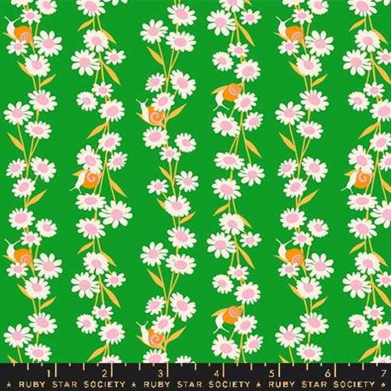 Carousel, in Verdant, Daisy Chain,  RS0098 15, By Melody Miller, Ruby Star Society, sold by the 1/2 yard or the yard