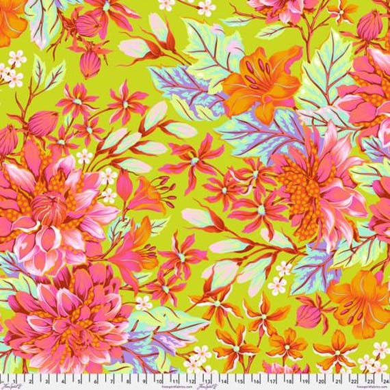Untamed, By Tula Pink, Hello Dahlia Wide, in Lunar, 108-Backing Fabric, sold by the yard