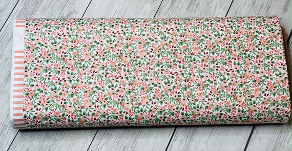 Garden Party - Rosa - Rose Fabric- RP305-RO6- Cotton Fabric-Rifle Paper Co-Cotton and Steel/RJR- Sold by the 1/2 yard or the yard