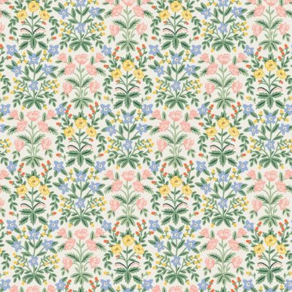 Bramble, Lottie, Cream Multi Fabric, RP906-CM3, Rifle Paper Co, Cotton + Steel, RJR, Sold by the 1/2 yard or the yard