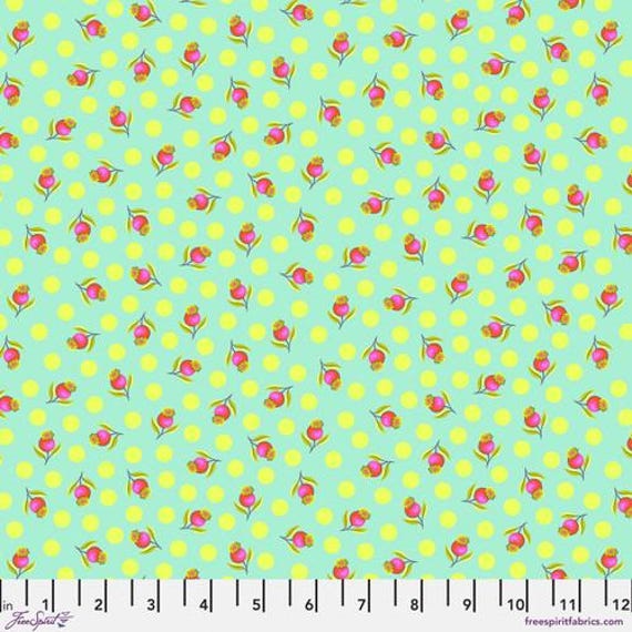 Untamed, By Tula Pink,Impending Bloom, in Moonbeam, sold by the 1/2 yard or the yard