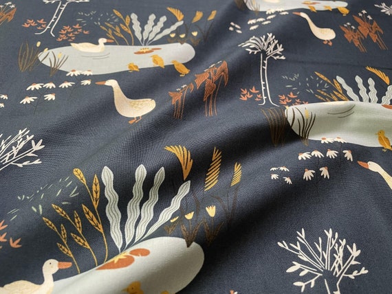 Pond Life, Ducks Lagoon, by Indico Designs, for RJR Fabrics, ID100-LA2, sold by the 1/2 yard or the yard