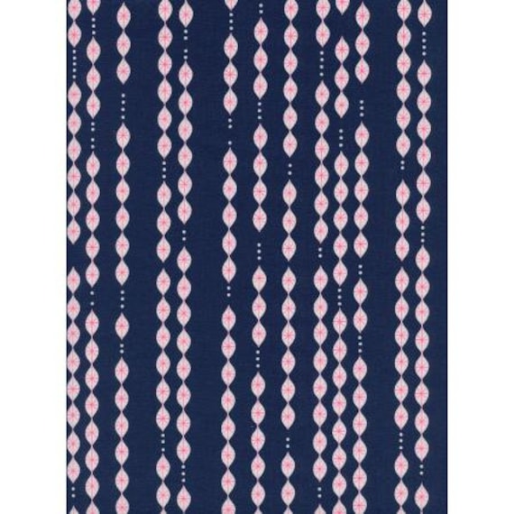 M0049-001 Jubilee - Lanterns - Navy Unbleached Cotton Neon Pigment Fabric- Cotton and Steel- RJR- Sold by the half-yard or the yard