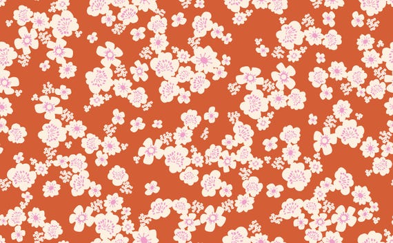 Paper Cuts 2, Hanna, in Persimmons, RS1110 16, Rashida Coleman Hale, Ruby Star Society, Sold by the yard