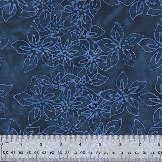 JDJ, Beach Day, Azaleas, 3737Q-X Navy, By Jacqueline de Jonge, Anthology Fabrics, sold by the yard