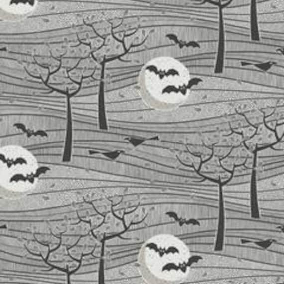 Gothic Whimsy, Night Landscape, By Anequ Studio, Cloud9 Fabrics, 100% Certified Organic Cotton, sold by the yard