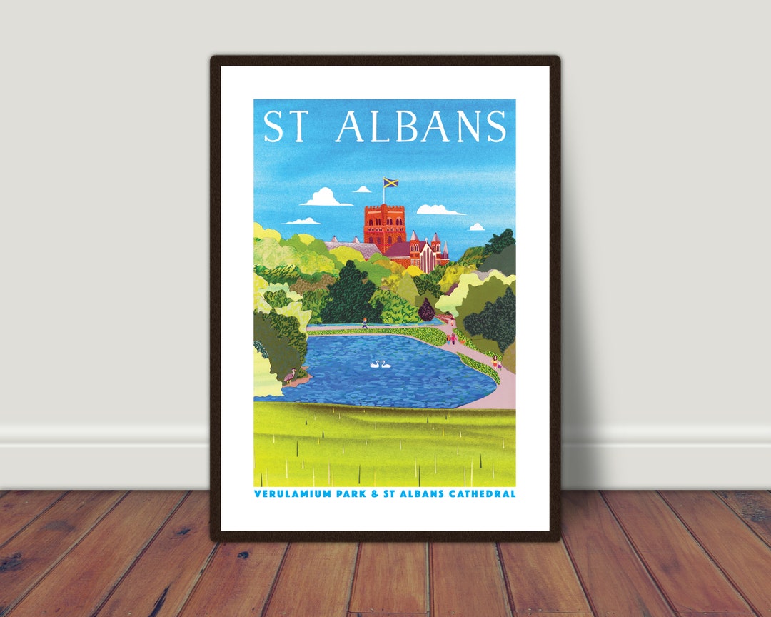 St Albans PRINT A5. St Albans Poster St Albans Cathedral and Etsy