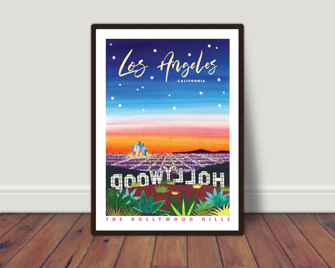 HOLLYWOOD PRINT A3. Hollywood, Los Angeles. Hollywood Print Hollywood