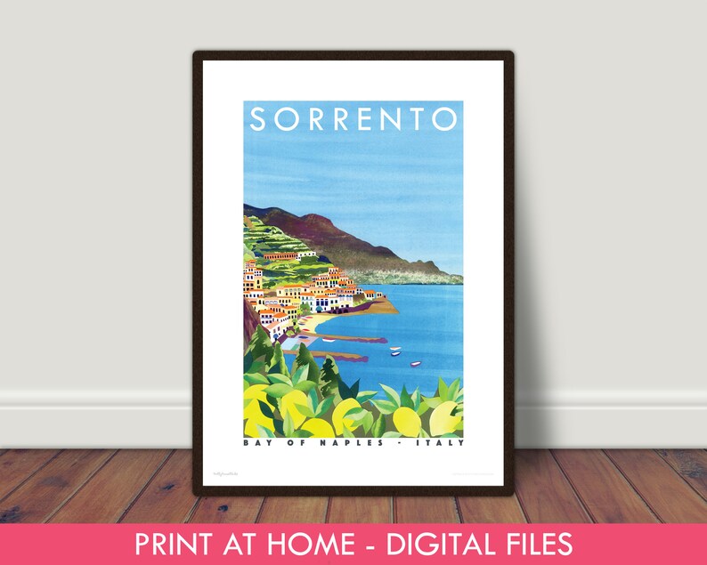 Printable wall art Sorrento Italy Sorrento print | Etsy