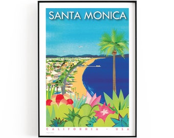 SANTA MONICA PRINT A4. California, United States print