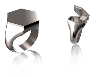 Secret stainless steel ring