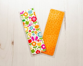 Bright Spring Critters Flowers Bookmark
