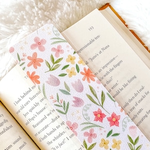 Tulips Bookmark Easter Bookmark Spring Bookmark Floral Bookmark Bookworm Gift Cute Bookmark Flowers Bookmark image 1