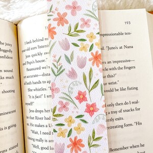 Tulips Bookmark Easter Bookmark Spring Bookmark Floral Bookmark Bookworm Gift Cute Bookmark Flowers Bookmark image 3