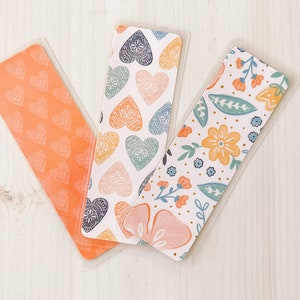 Peachy Hearts Bookmarks