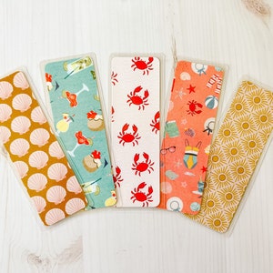 Summer Vacation Bookmark | Summer Bookmark | Beach Bookmark | Cute Bookmark | Crab Bookmark | Shells Bookmark | Drinks Bookmark