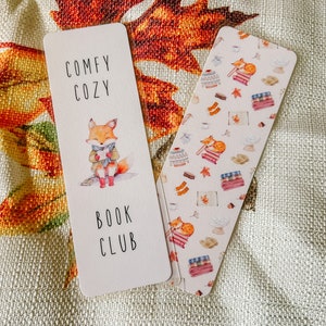 Comfy Cozy Book Club Fall Bookmark - Limited Edition