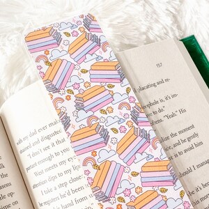 Books & Rainbows Bookmark | Book Lovers Bookmark | Laminated Bookmark | Bookworm Gift | Gift for Reader | Librarian Gift