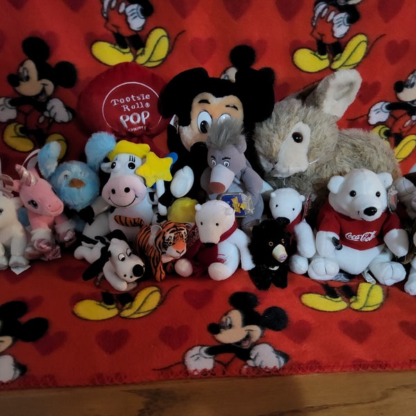 Please read info?! Only 1 of each! Pick your own vintage small plush animal lot