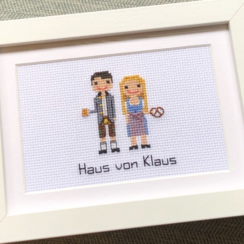 Custom Cross Stitch Family Portrait Hand Embroidered Family Family Hoop Art Personalized Needlepoint Custom Family Portrait image 6
