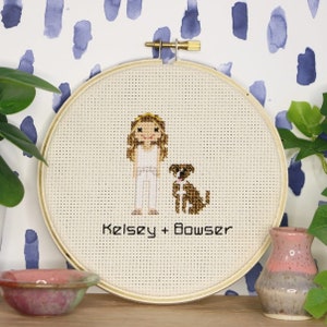 Custom Cross Stitch Family Portrait Hand Embroidered Family Family Hoop Art Personalized Needlepoint Custom Family Portrait image 7