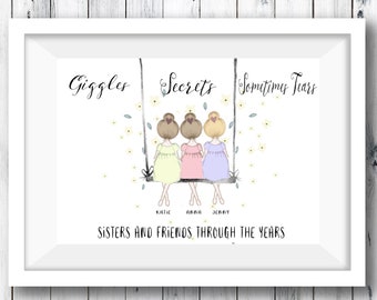 Sister gift, Sister print, Sister definition, best Sister, Sister April birthday gift, Christmas Sister gift, big sister, sister swing