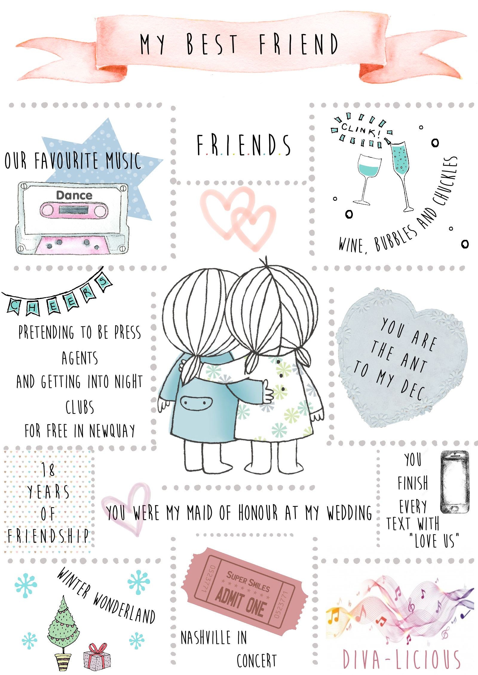 Personalised Best Friend Gift Custom Friend Gift Friendship Etsy UK