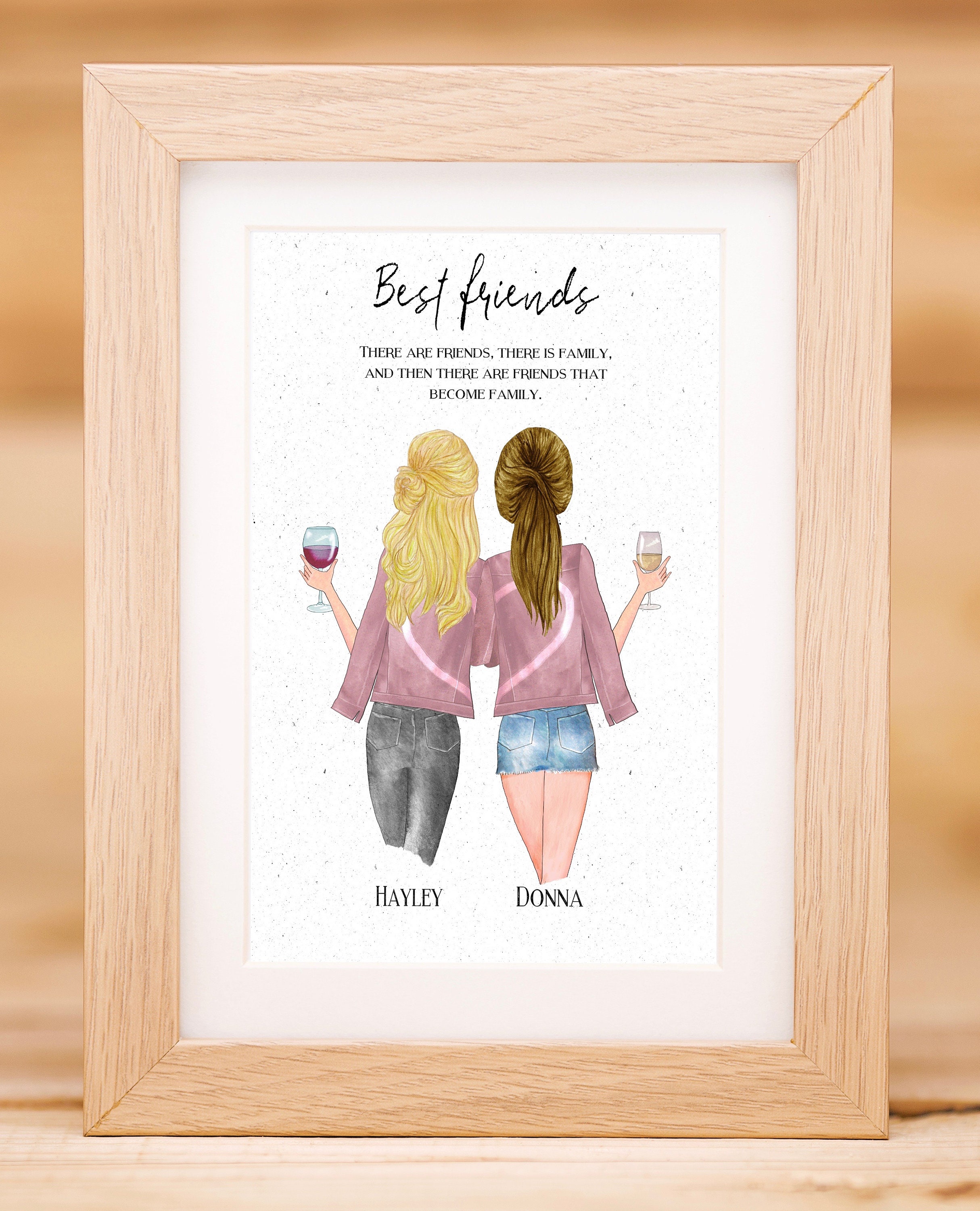 Best Friend Print Sister Gift Bff Gifts Friendship Gift 