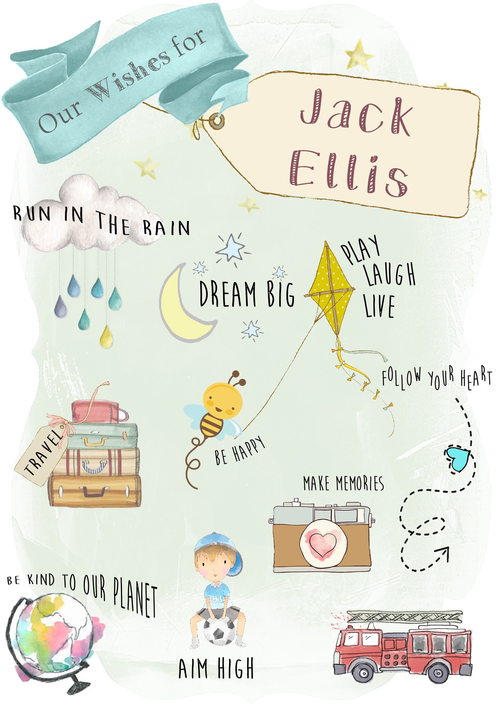 Christening Gifts Girl Boy Print Christening Gift Baptism UK Etsy