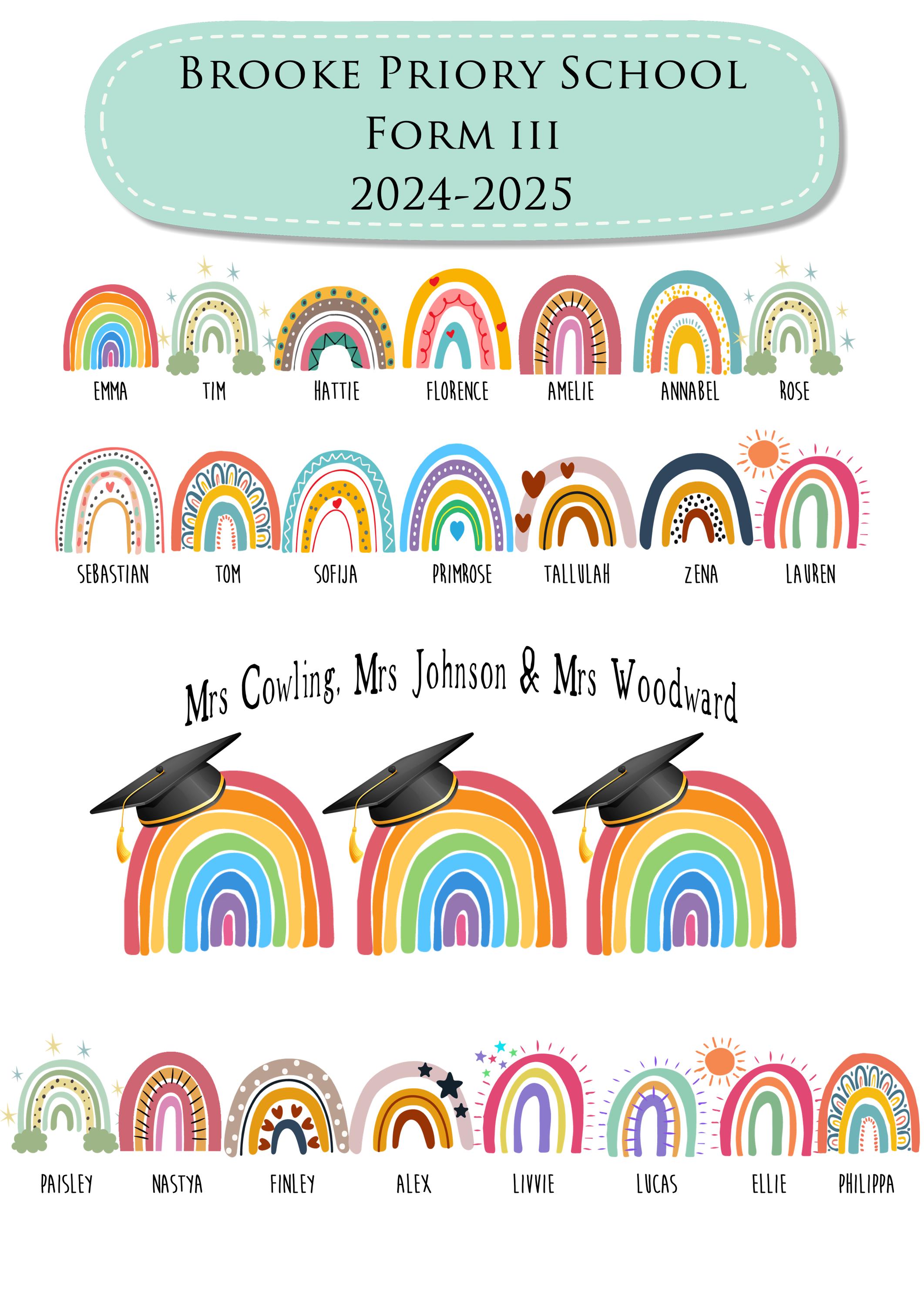 Lula Design Regenbogen-Gedichtdruck Für Lehrer – A4 Oder A5, Ungerahmt, Geschenk Zum Schulabschluss