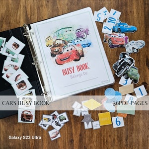 Busy Book, Quite Book, Preschool Learning, Cars Busy Book,