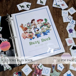 Libro de actividades, aprendizaje en casa, libro de actividades, aprendizaje para niños, libro de actividades de Toy Story, libro tranquilo, aprendizaje preescolar,
