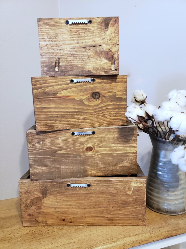 Herb Boxes/ Rustic Wooden Herb Boxes/ Nesting Herb Boxes/ Set Etsy