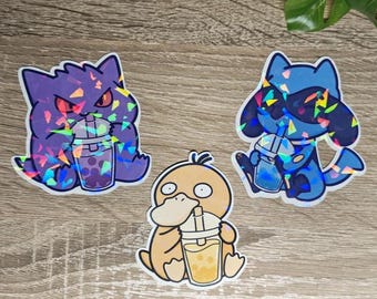 Boba Poke Stickers