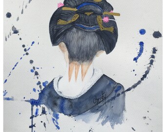 Digital Printing: Geisha, Back Headdress - Geisha, Back Headdress