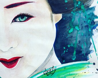 Clear-eyed Geisha, Katsuru San. Remembrance of Japan