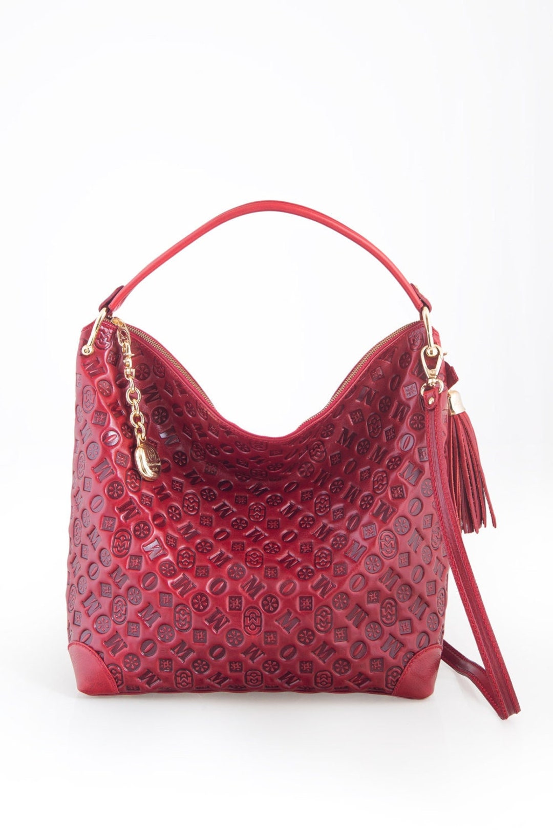 Large Boxy Handbag Purse - Handpainted Leather - Marino Orlandi