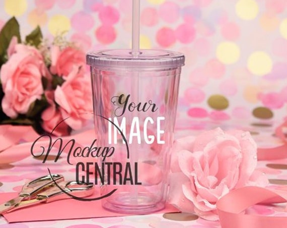 Clear Acrylic Insulated Tumbler 16 Oz Party Cup Mockup - Free PSD Mockup A4 Brochure