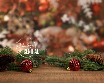 Vakantie kerst tabel top product foto mockup achtergrond, Styled Stock Fotografie, houten tafel mock up, instant JPG downloaden