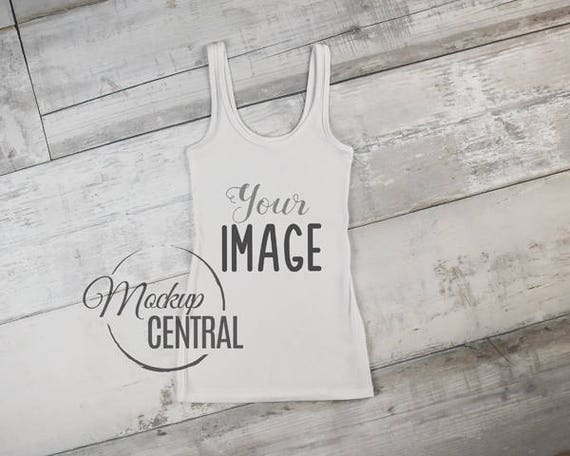 Download Blank White Tank Top Apparel Mockup Fashion Design Styled ...
