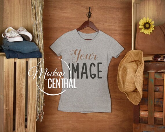 Download Free Blank Gray T-Shirt Apparel Mockup Fashion Styled ...