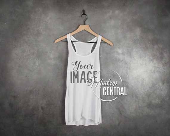 Download Free Blank White Bella Canvas Tank Top Apparel Mockup On ...