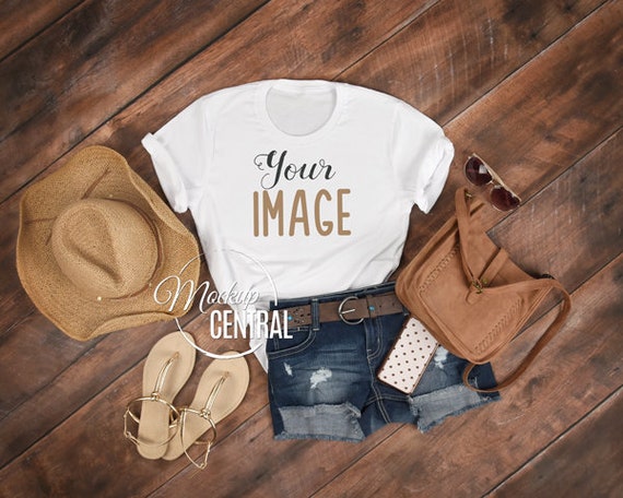 Blank Womans White T-Shirt Apparel Mockup Fashion Jpg Styled Blank Womans White T-Shirt Apparel Mockup Fashion Jpg Styled