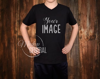 Download Free Blank Child T Shirt Apparel Mockup Fashion Design Styled Stock Photography Jpg Mock Up Shirt Children S Black Shirt Boy S Kid S Tshirt New Free T Shirt Mockups Psd Templates Design PSD Mockup Template